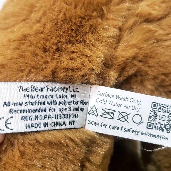 Lion Sitting Brown Plush Stuffed Animal 7" The Bear Factory 2022 No Music - Picture 11 of 11